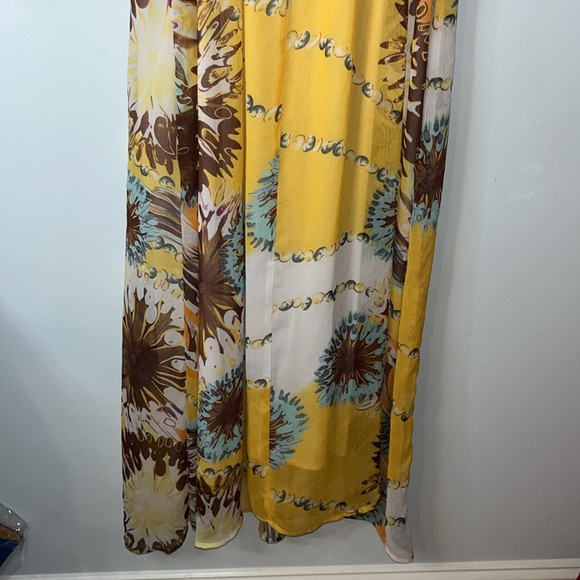 Mlle Gabrielle Sundress XL Yellow Floral  Boho Adjustable Padded - Picture 8 of 10